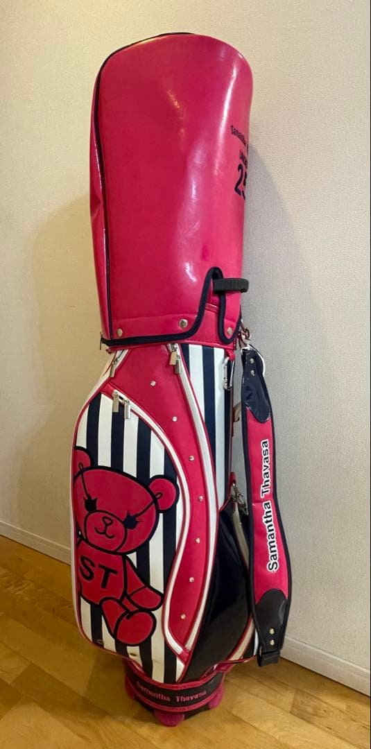 サマンサタバサ 限定　レア　エナメル　キャディバッグ　ネイビー 新品