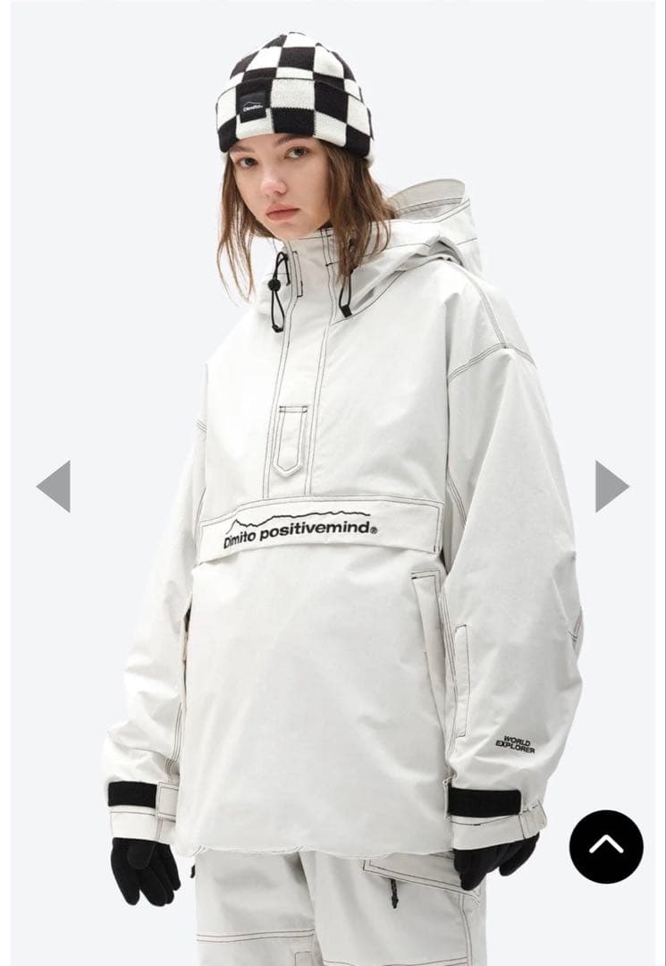 Dimito ディミト　アノラックジャケット ホワイト スノボウェア