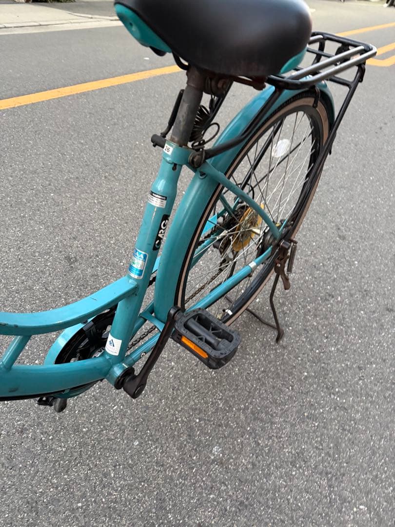 163 自転車 大阪市 【引取り限定】 美品 26インチ 変速付き