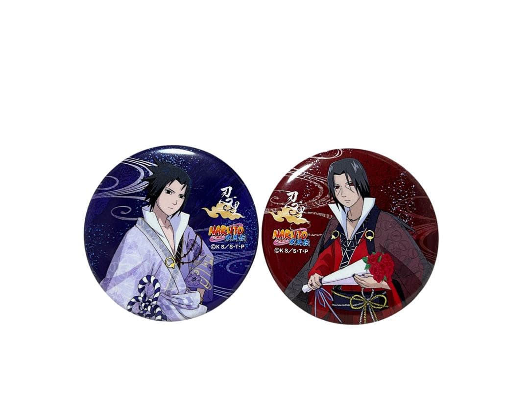 NARUTO ナルト うちはイタチ うちはサスケ　缶バッジ 忍里 誕生日記念