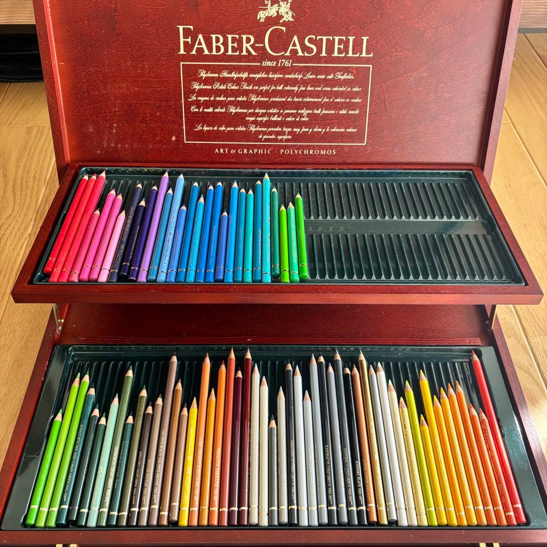 FaberCastellファーバーカステル ポリクロモス 木箱入 78本 美品