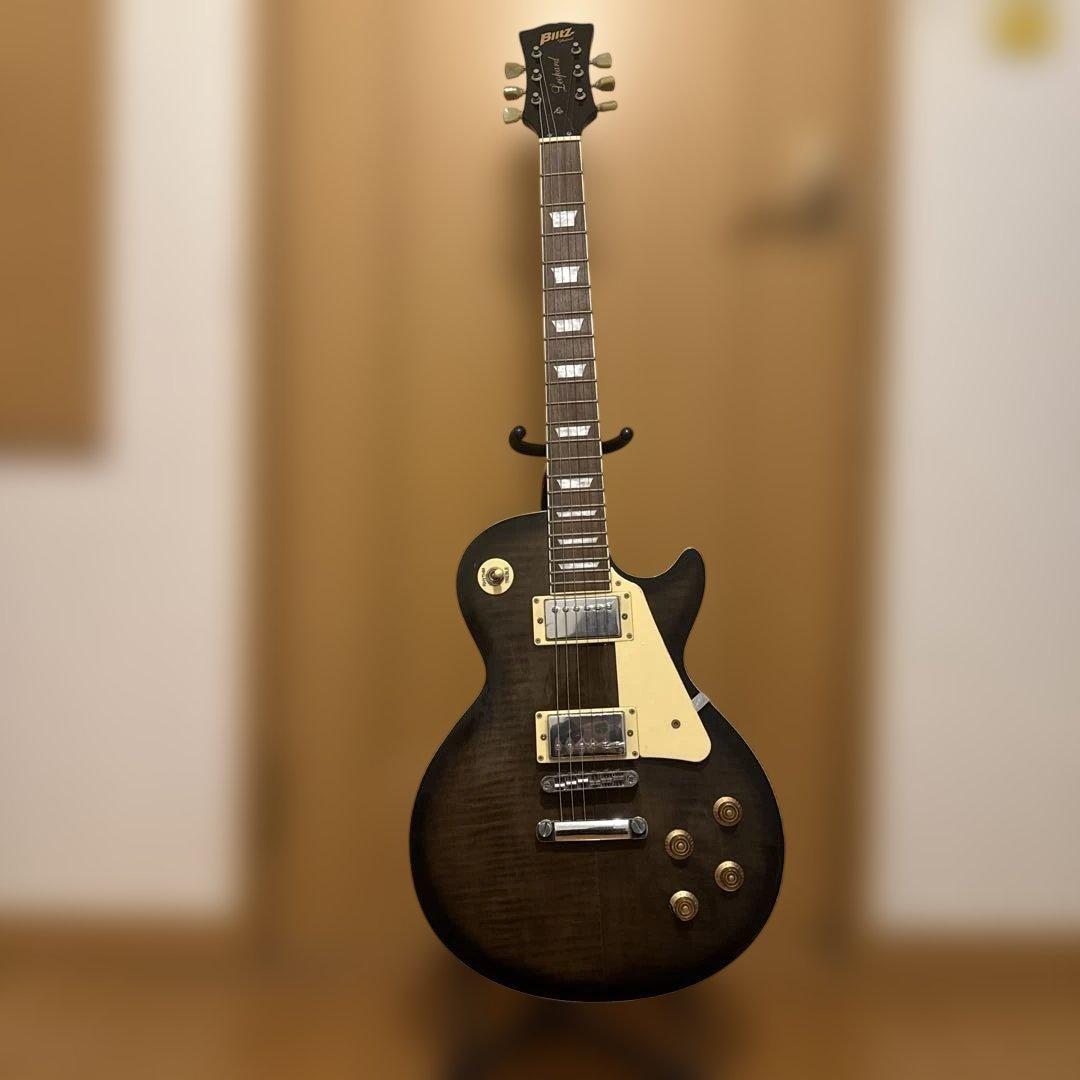 【新品未使用】エレキギター スタンド付き Blitz レスポールタイプ