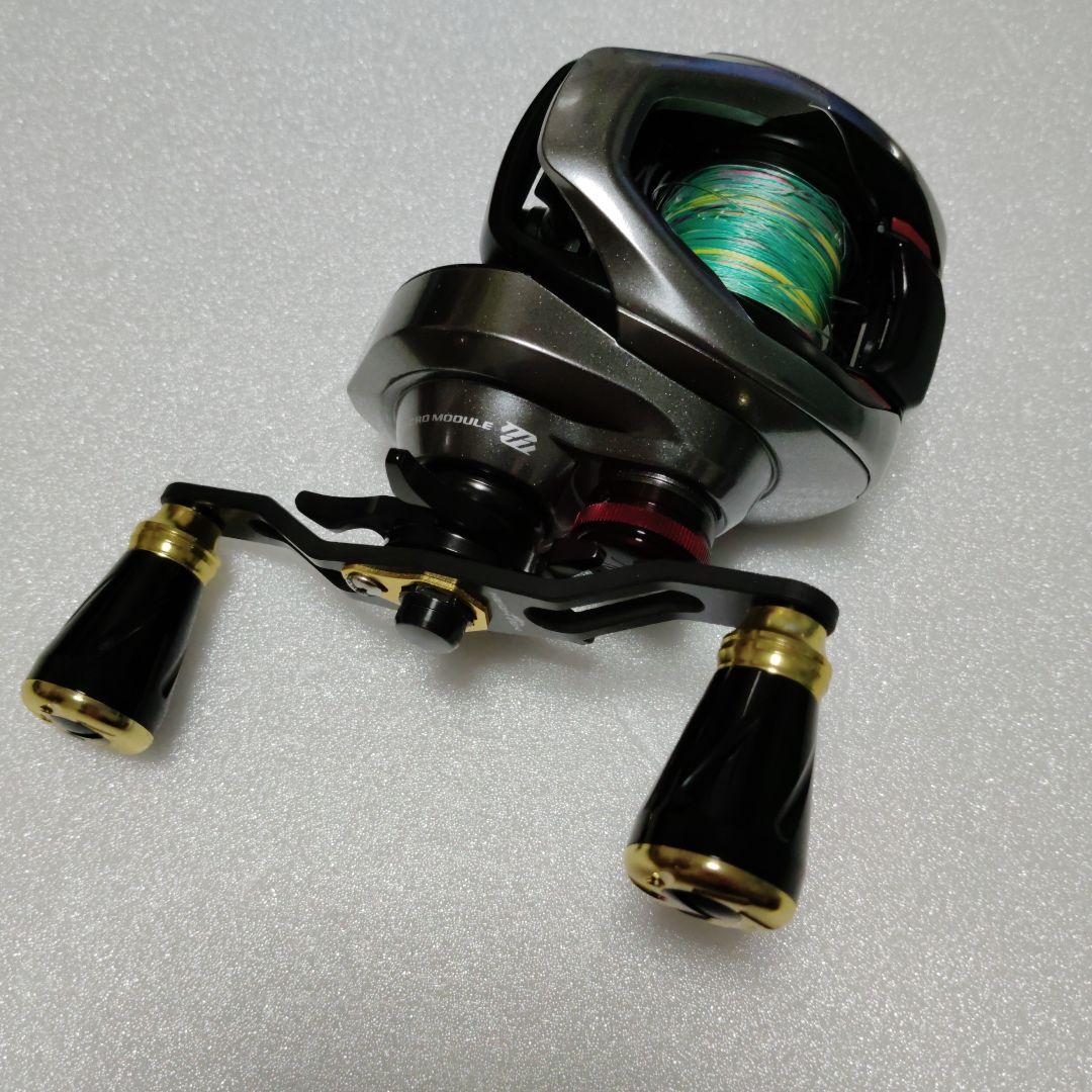 ベイトリール ブラック/ゴールド ダブルハンドル