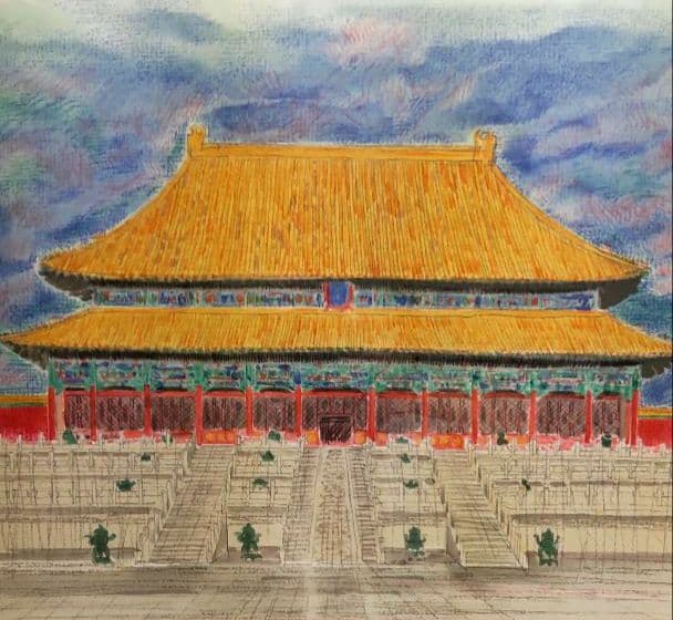 中国「故宮」平松礼二 リトグラフ 美品