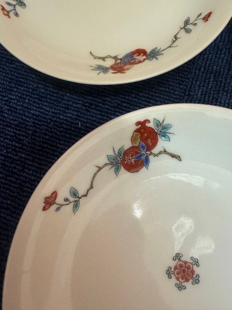 1889 酒井田柿右衛門　錦手中皿　5客　時代物