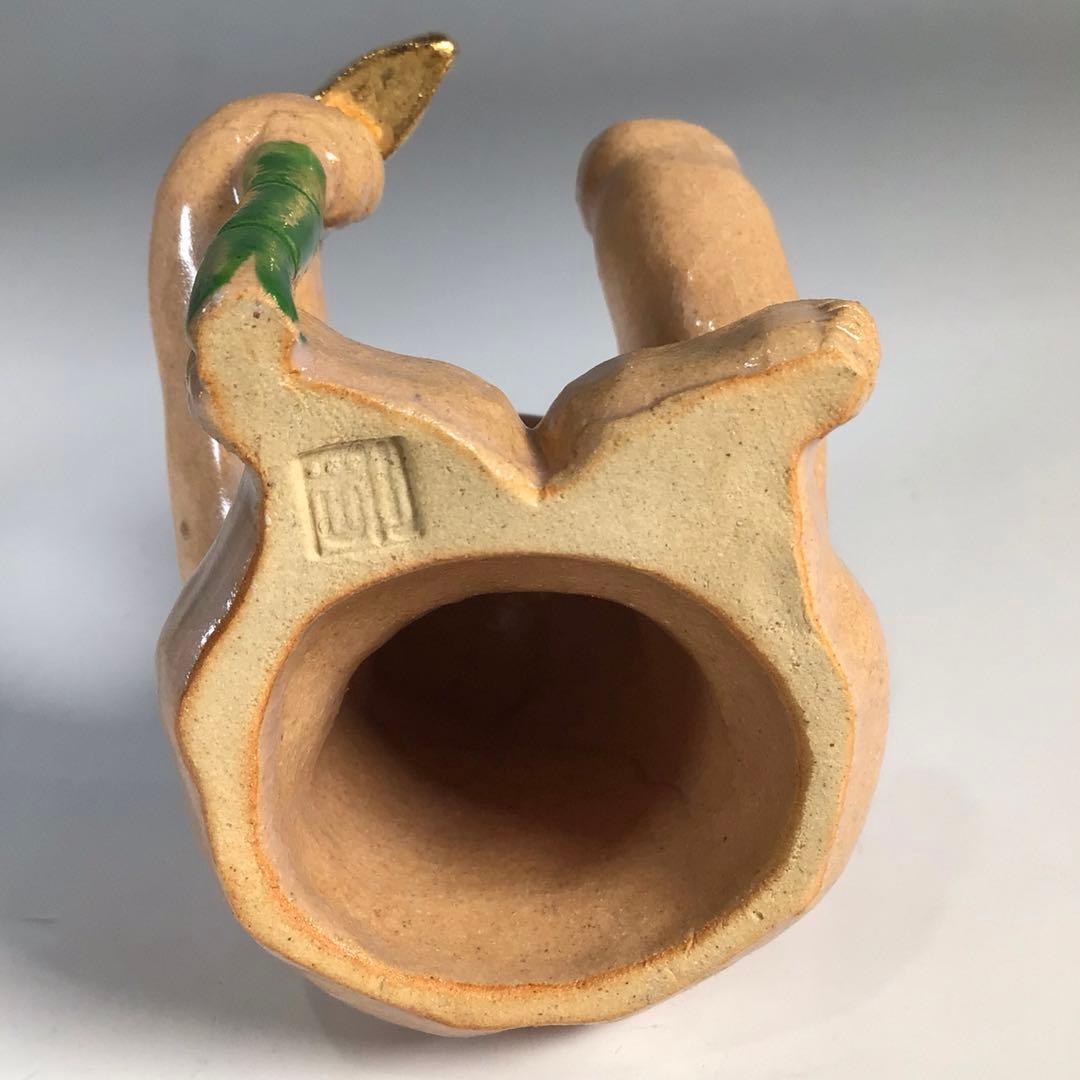 Ｎ９１２　蓋置　『一陶人窯　長谷川剛造』『金太郎蓋置』　共箱　茶道具