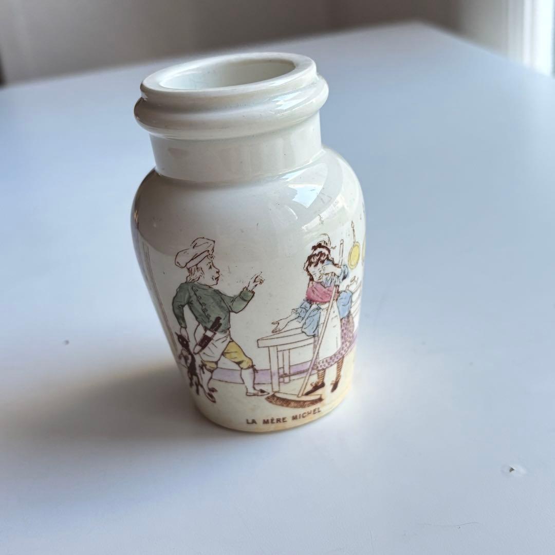 【希少】フランスアンティーク リュネヴィル マスタードポット ミッシェルおばさん