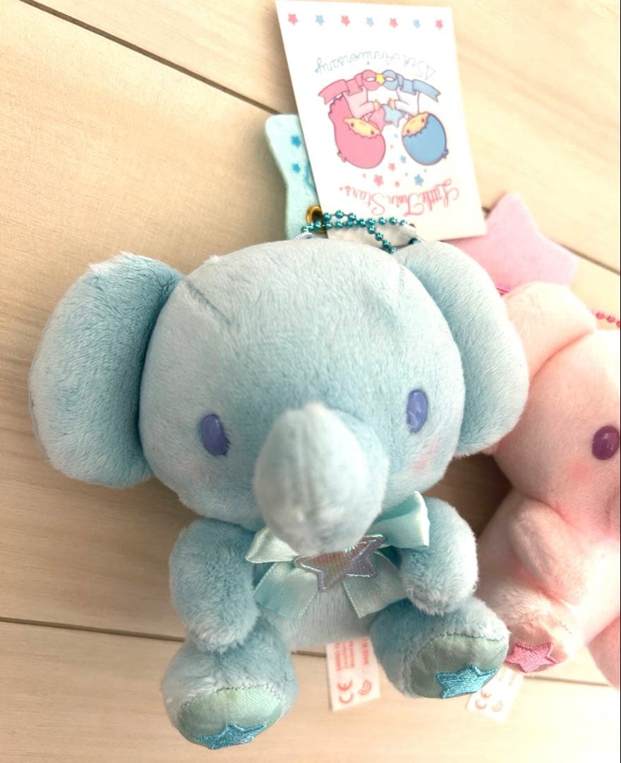 キキララ　45周年アニバーサリー　新品　ぞう　ぬいぐるみ　マスコットホルダー