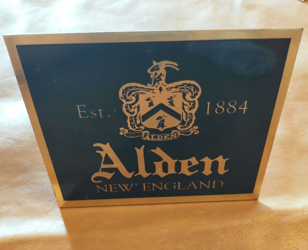 非売品　ALDEN　販売促進用　金属製プレート　やや大きめ　単品販売