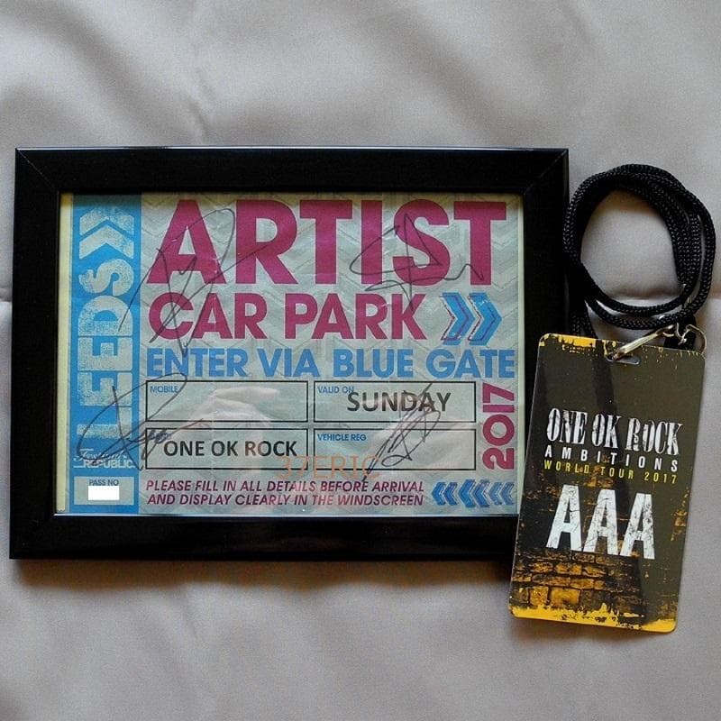 ONE OK ROCK ワンオクロック 英国公演 直筆サイン入りパーキングパス
