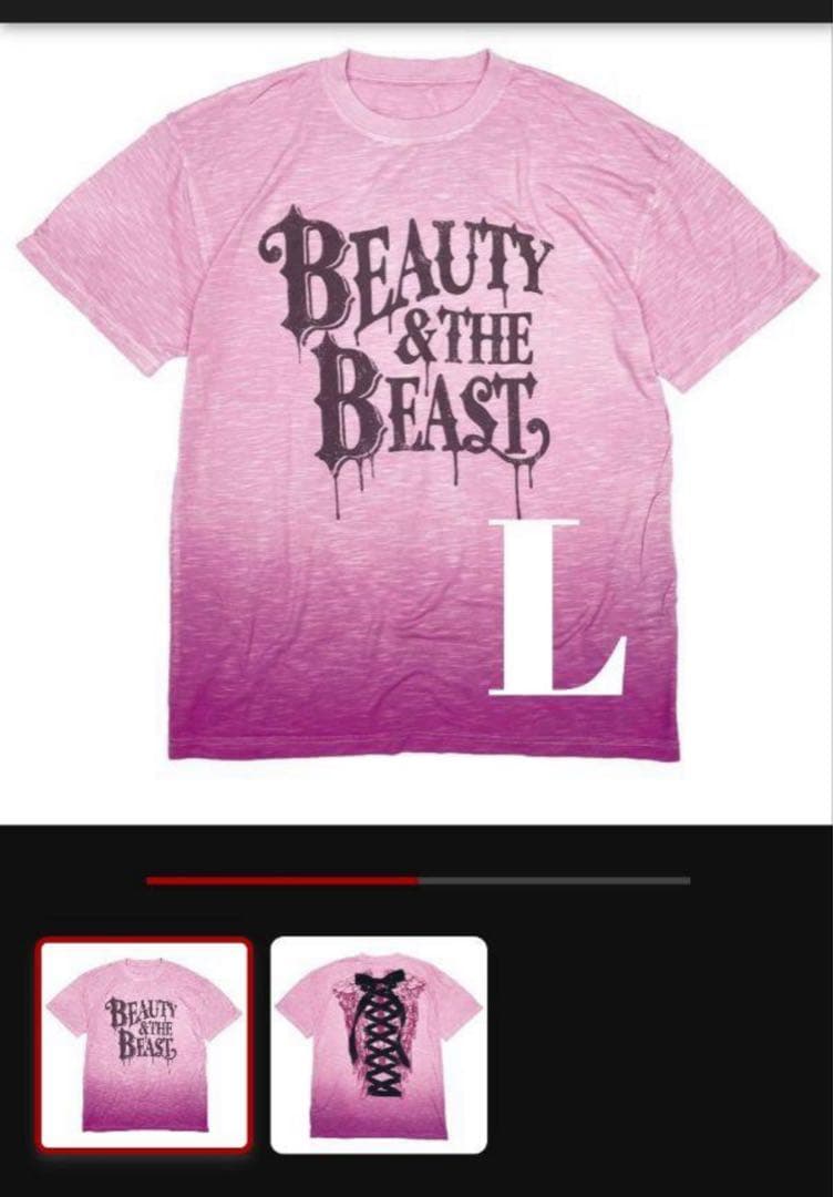 HYDE BEAUTY&THE BEAST 限定Tシャツ　ピンク　Lサイズ