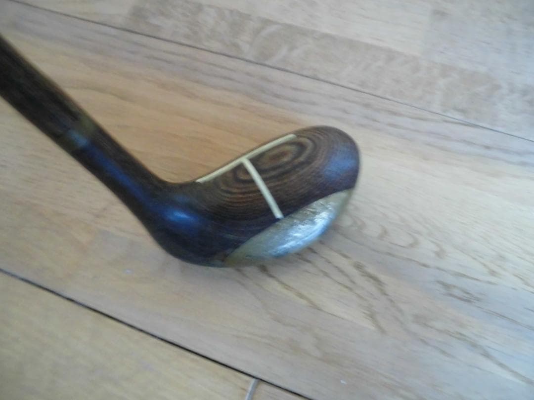 【希少品 オマケ付】CROWNER 木製パター ヒッコリー削り出し