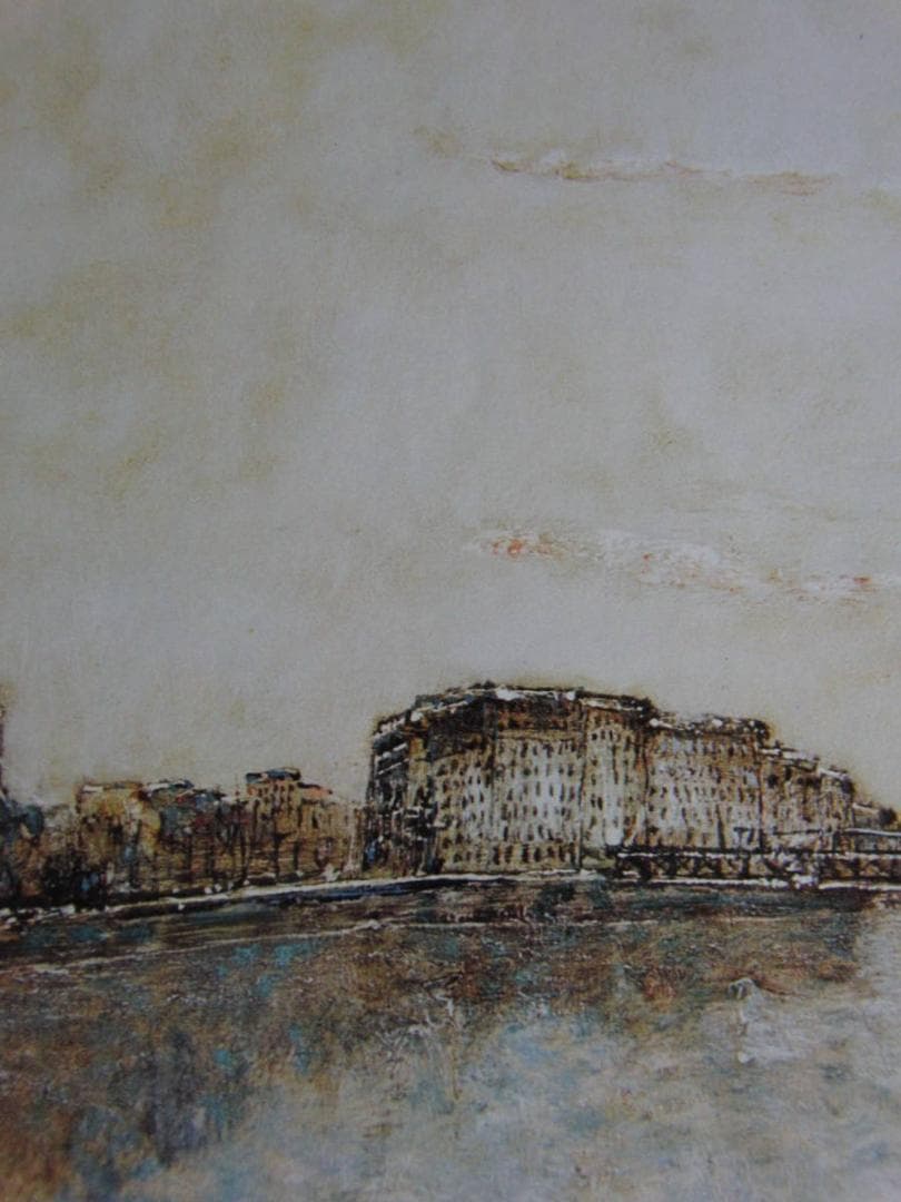 ベルナール　ガントネール、【河口】、希少な額装用画集より、厳選、新品額装