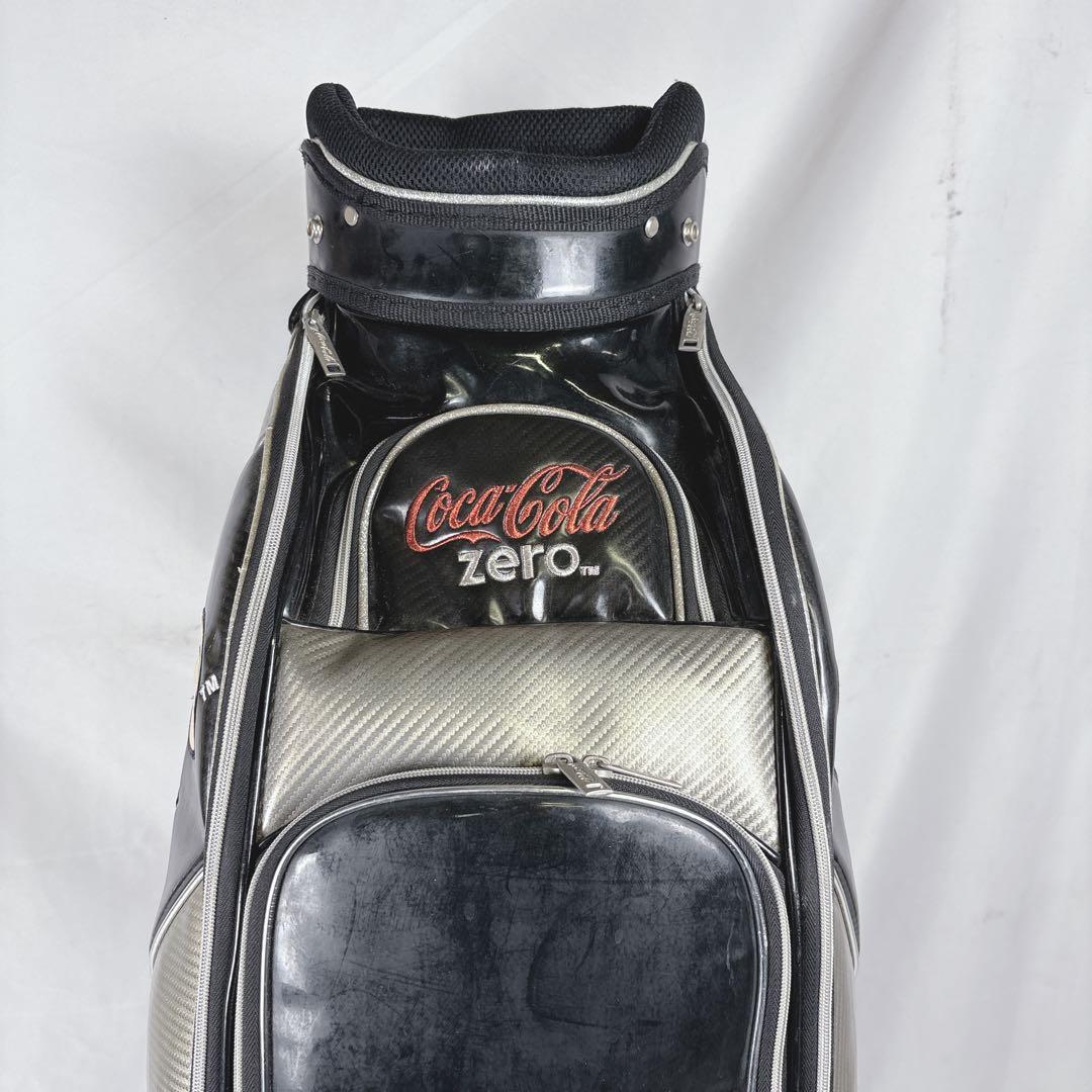 コカコーラZERO キャディバッグ ゴルフバッグ フード付き 9.5型