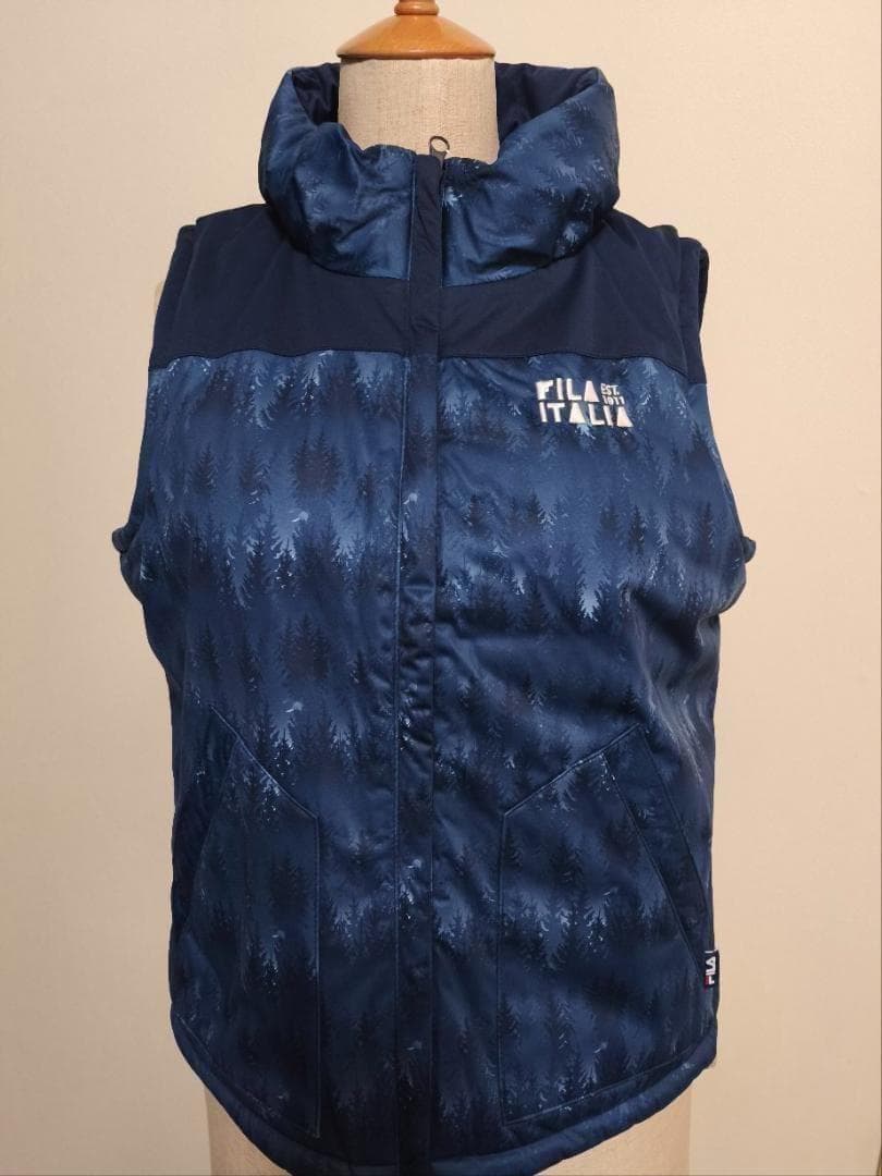 未使用 FILA GOLF LLサイズ レディース 中綿ベスト＋ブルゾン 紺LL
