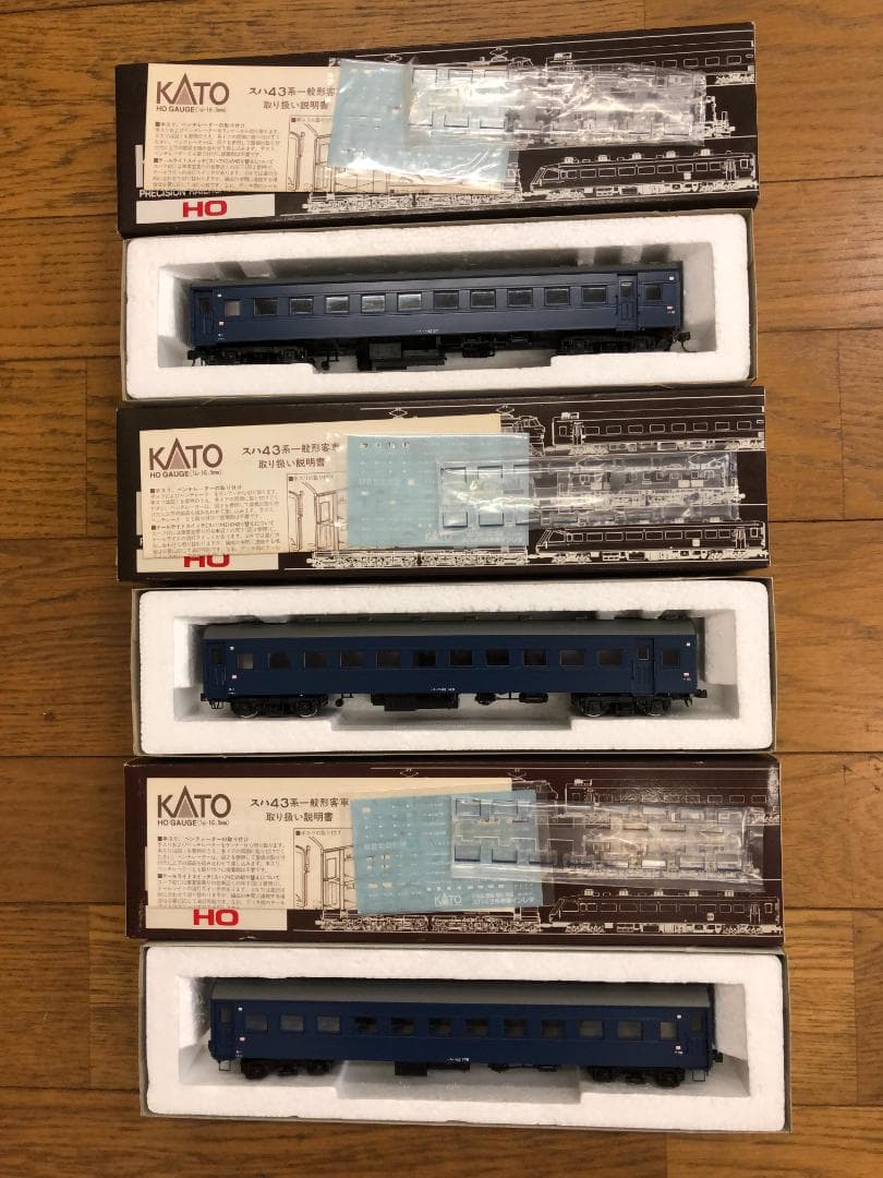 カトー　HO　スハ43 １両 ＋ スハフ42 ２両（すべてブルー）