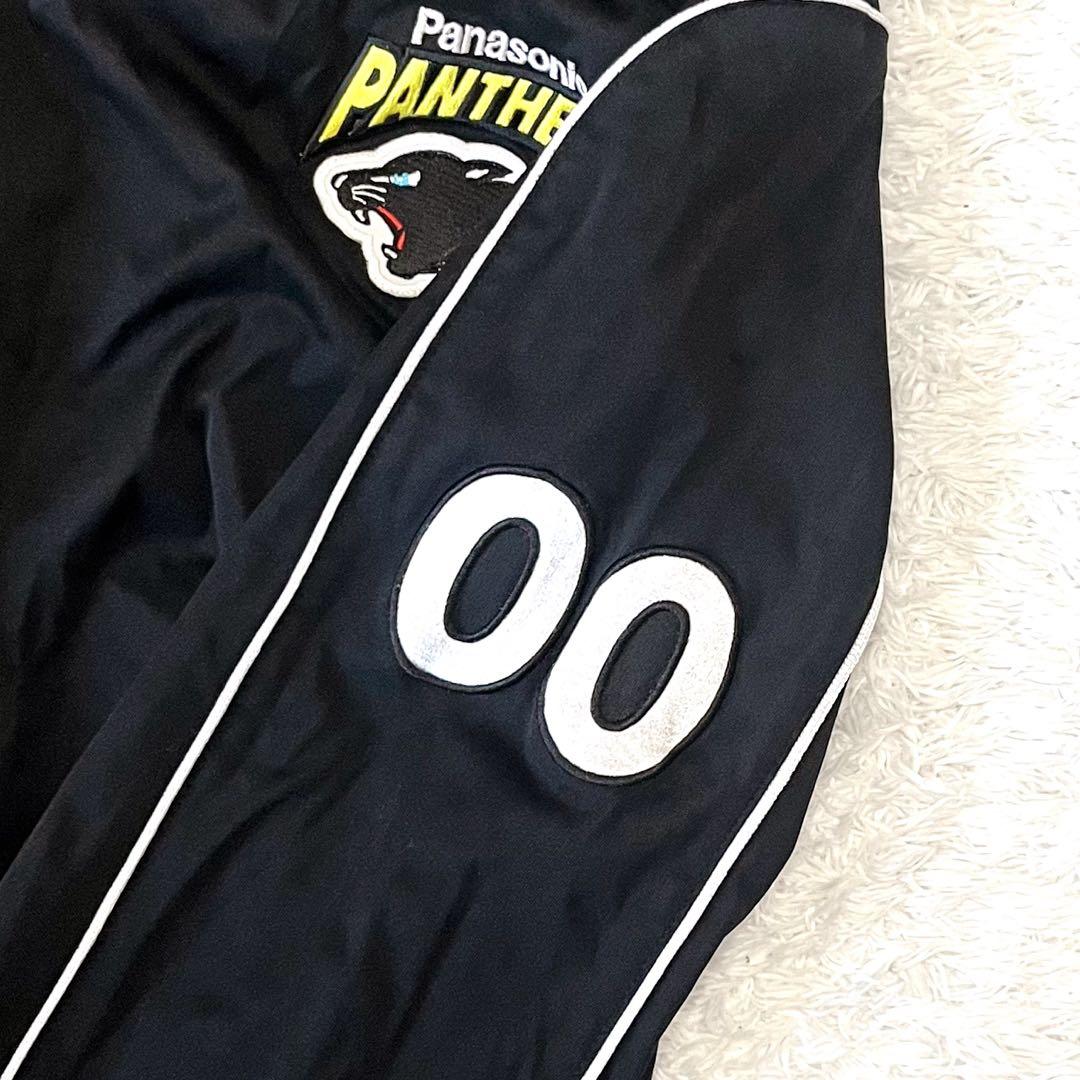 デサント パナソニックパンサーズ ピステ 刺繍ワッペン ブラック L