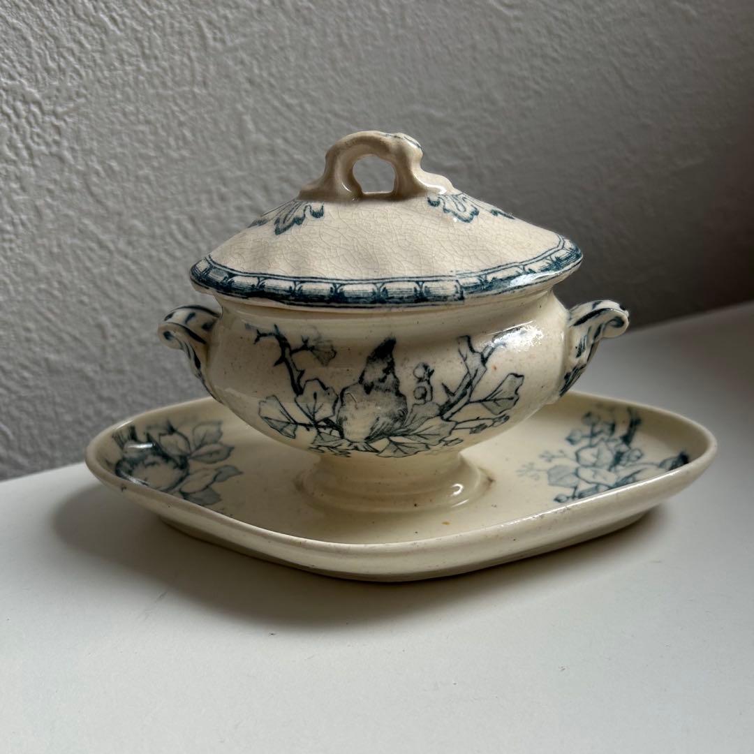 フランスアンティーク　ショワジールロワ　ムタディエ　マスタード入れ