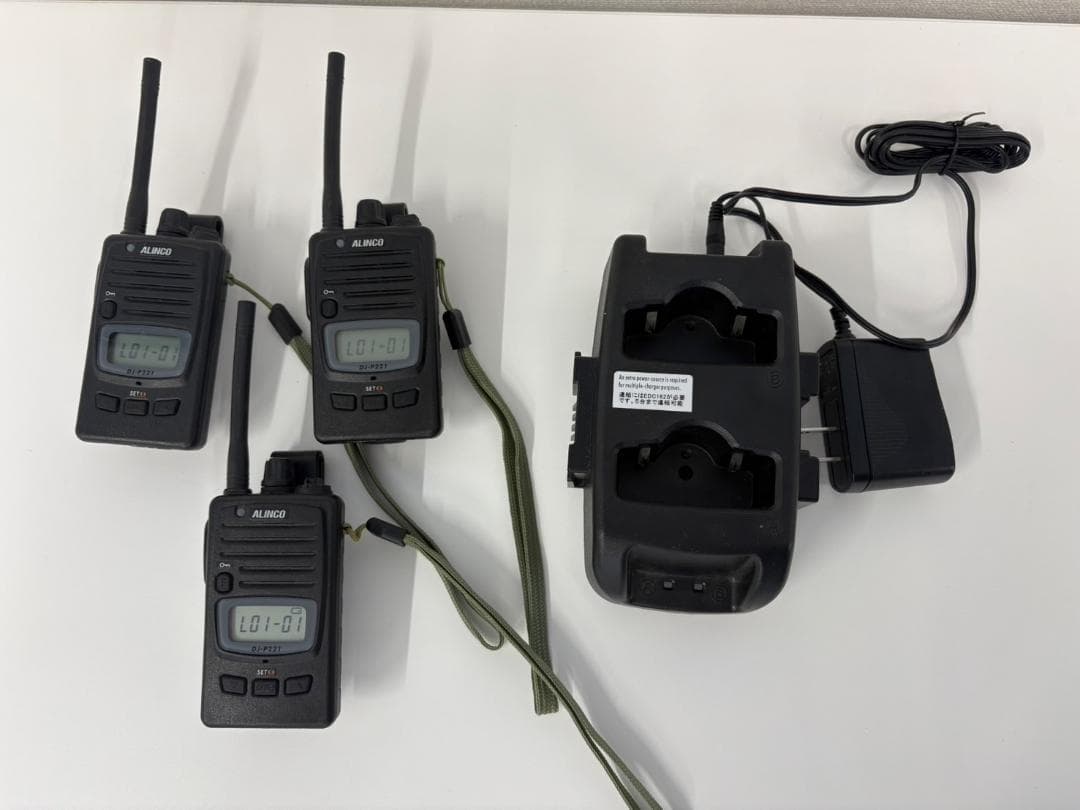 ※美品 ALINCO DJ-P221 トランシーバー 3台セット