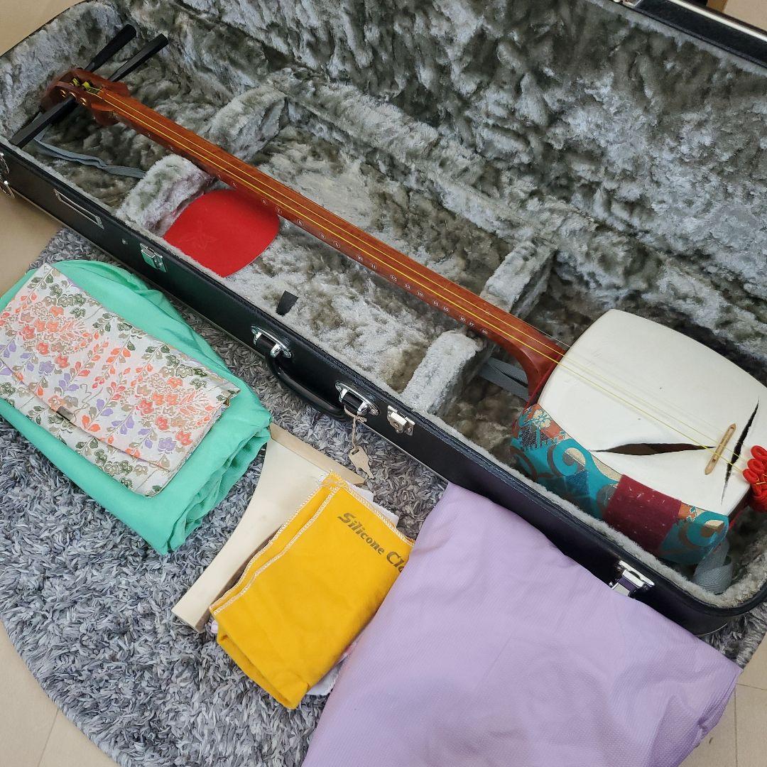 三味線 本体 中古 ケース付き 現状品