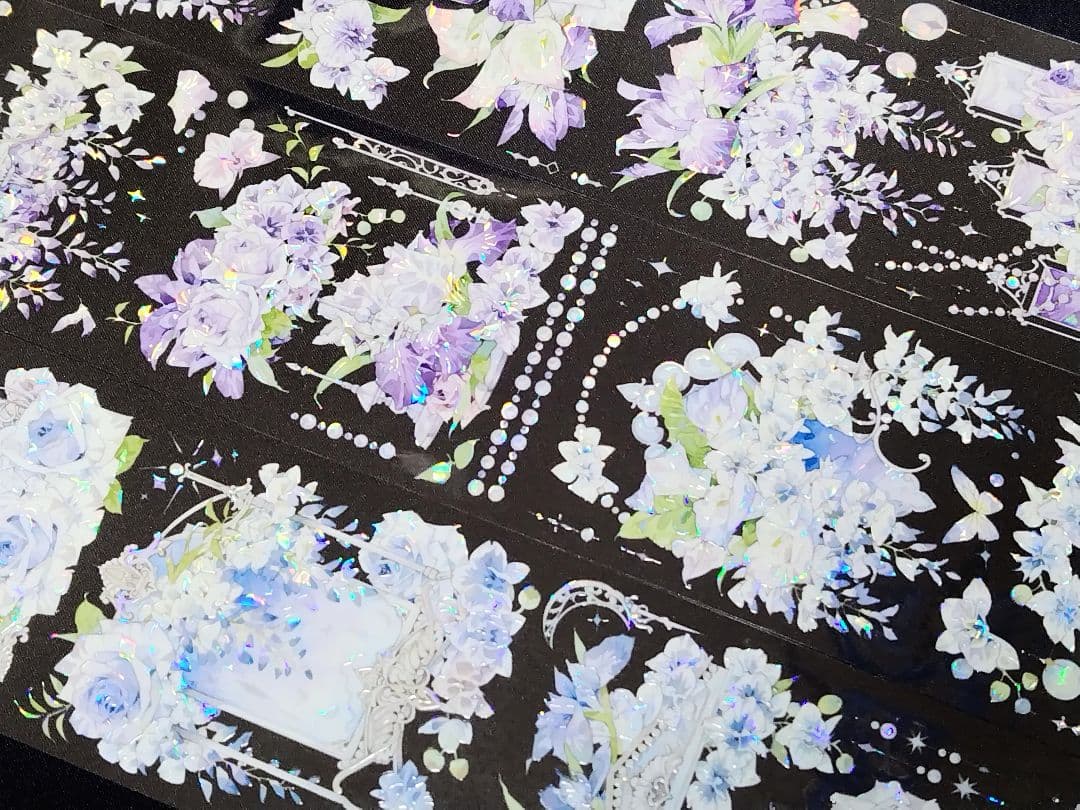 切売 789★ 海外 マスキングテープ マステ PET 装飾 花 贝壳光