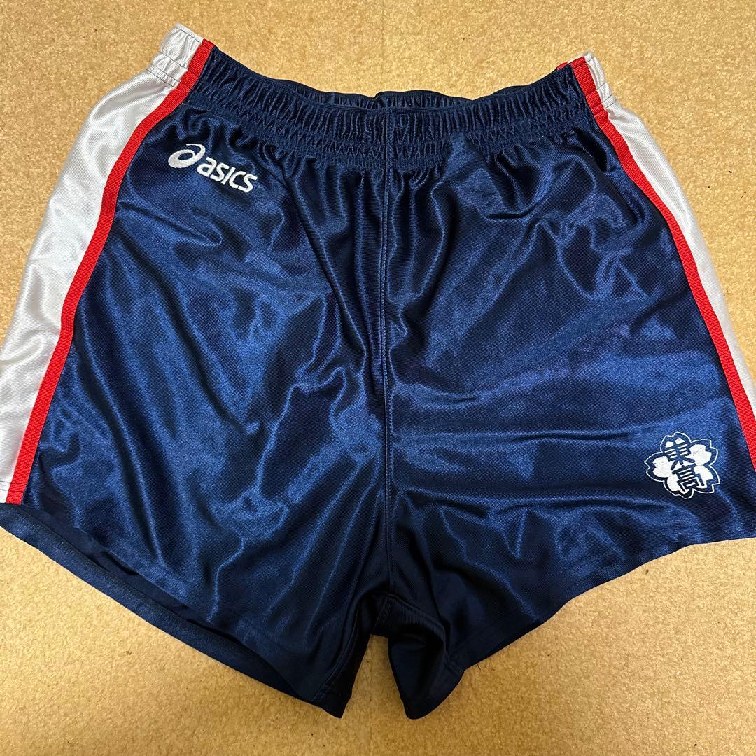 東山高校バレー部旧ゲームパンツ asics バレーボールパンツ XO ネイビー