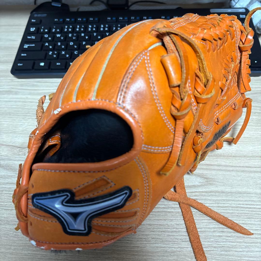 Mizuno エボリューション グローブ 右手用 オレンジ　少年野球用