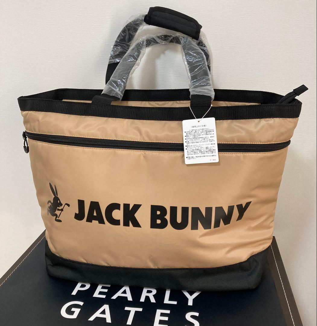 新品 パーリーゲイツ ジャックバニー トートバッグ ベージュ 男女兼用モデル