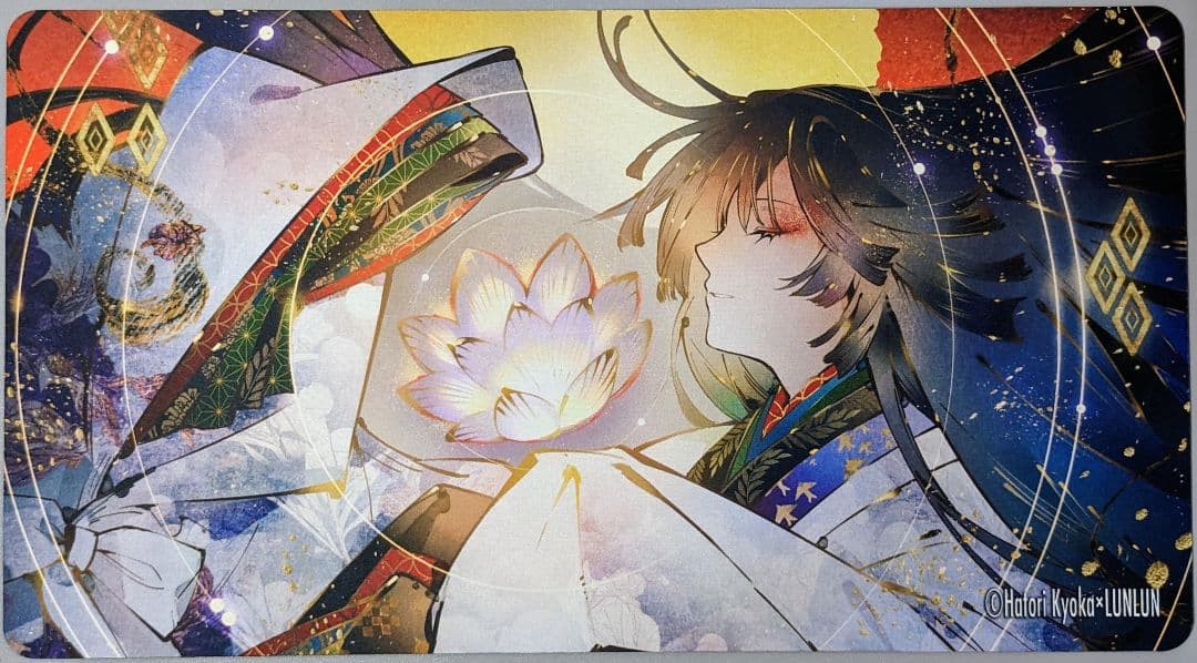 【未使用】匈歌ハトリ氏　描き下ろしイラストプレイマット[横型]　夕焼けver