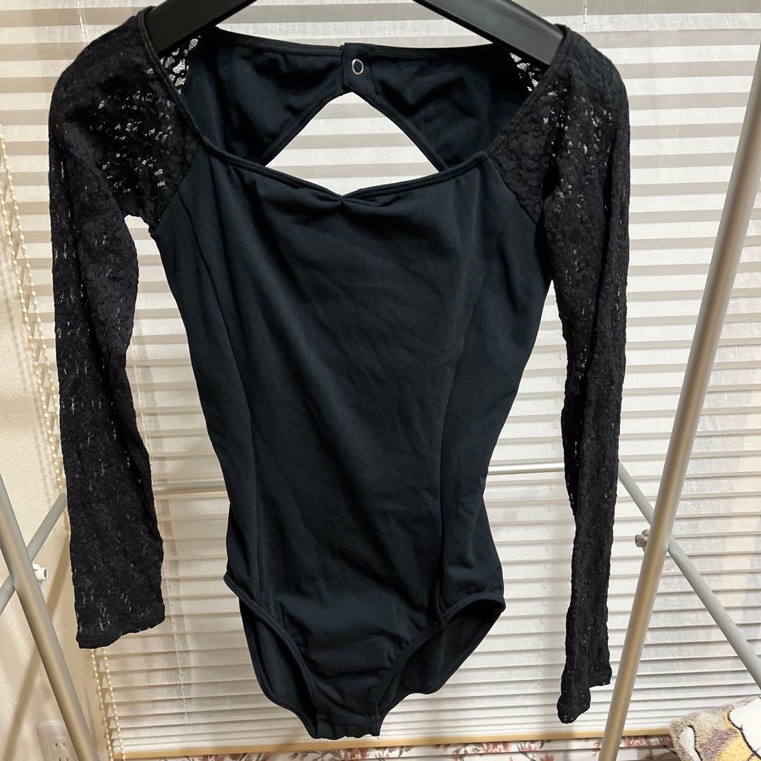 レーススリーブ ブラックレオタード Mサイズ 数年前に購入未使用クロゼットで保管