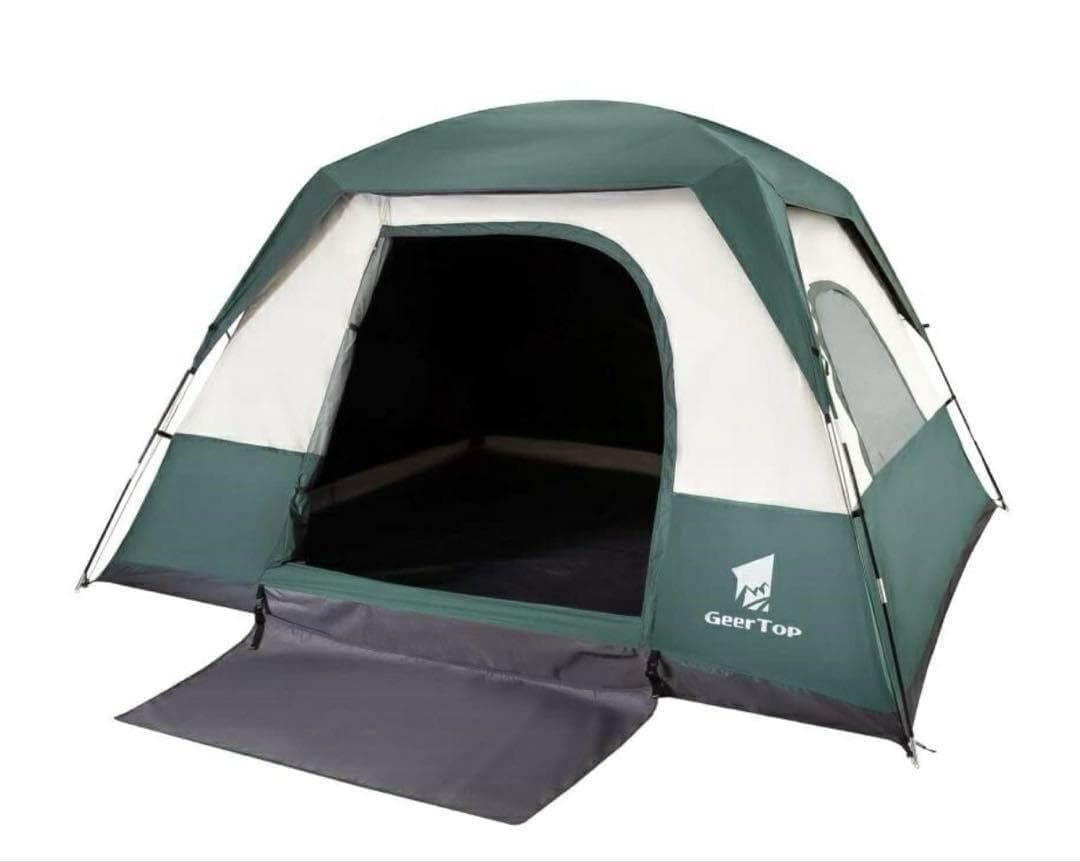 GEERTOP⭐️テント 4-6人用 大型 グリーン 防災 アウトドア キャンプ