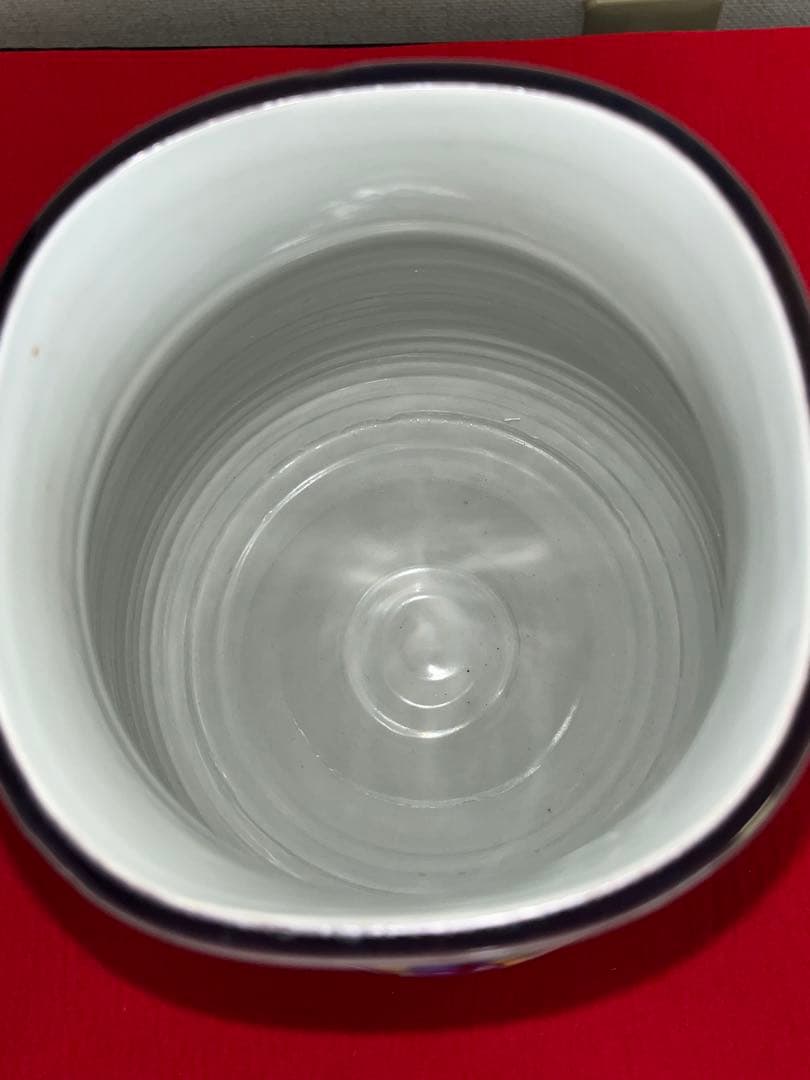 【大型】人間国宝 徳田八十吉  (正彦銘) 彩釉 耳付き 花瓶 管理T201