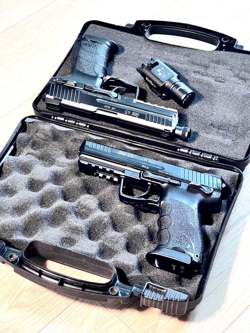 【クリスマスSALE】HK45(ガスガン)×2丁×ケース