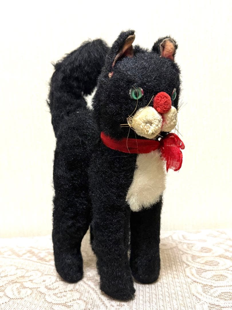 シュコ　ヴィンテージ　黒猫　ぬいぐるみ　Schuco