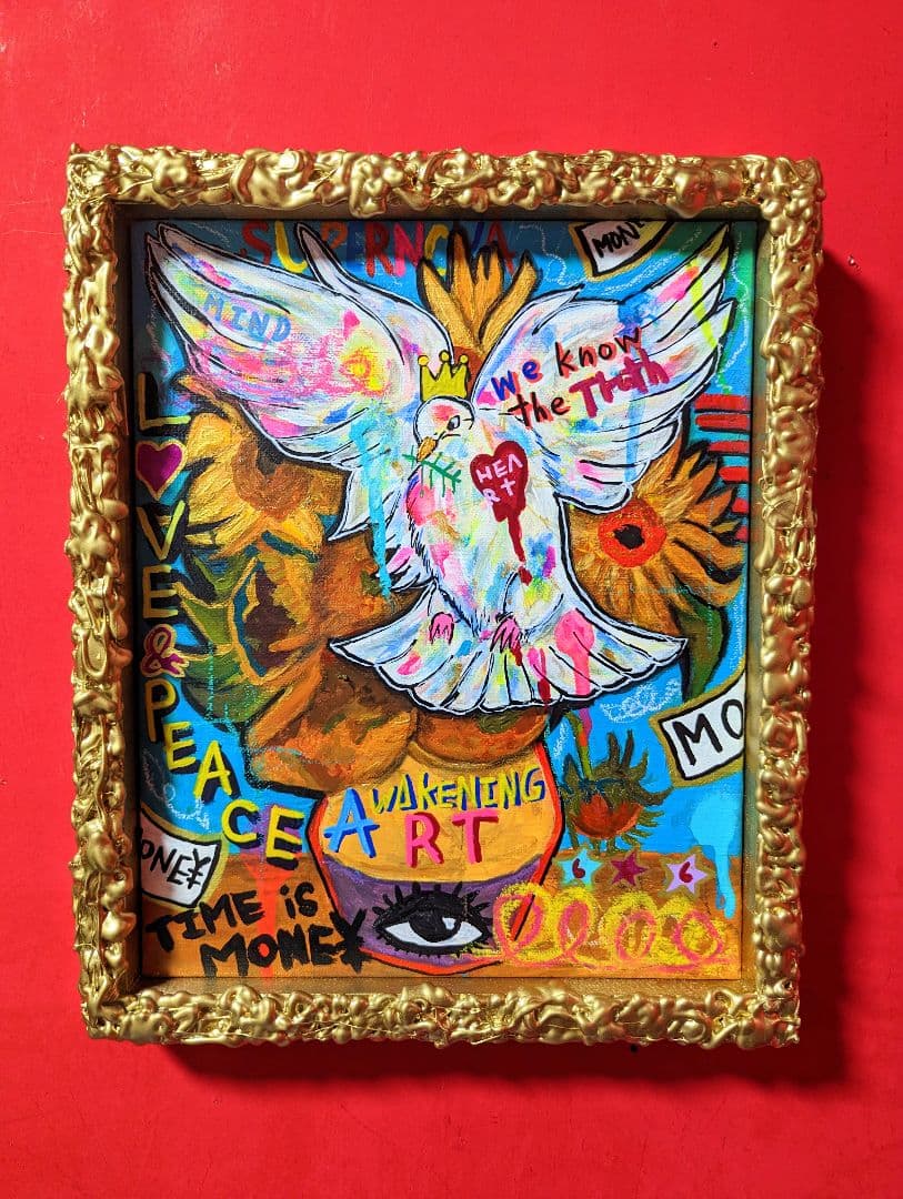 【F3号/手作り額縁入】Symbol of PEACE-平和の象徴-