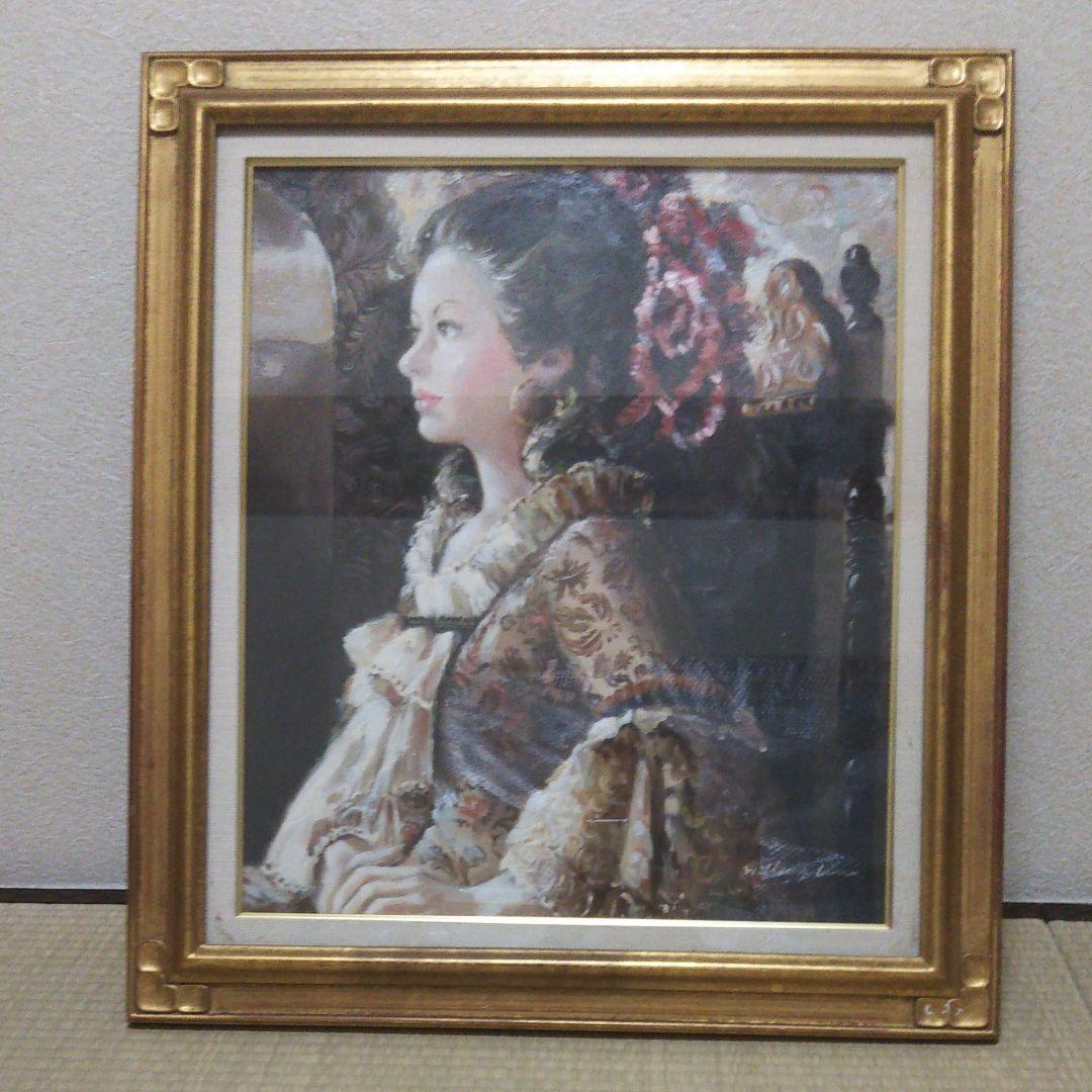 貴婦人、油絵、絵画