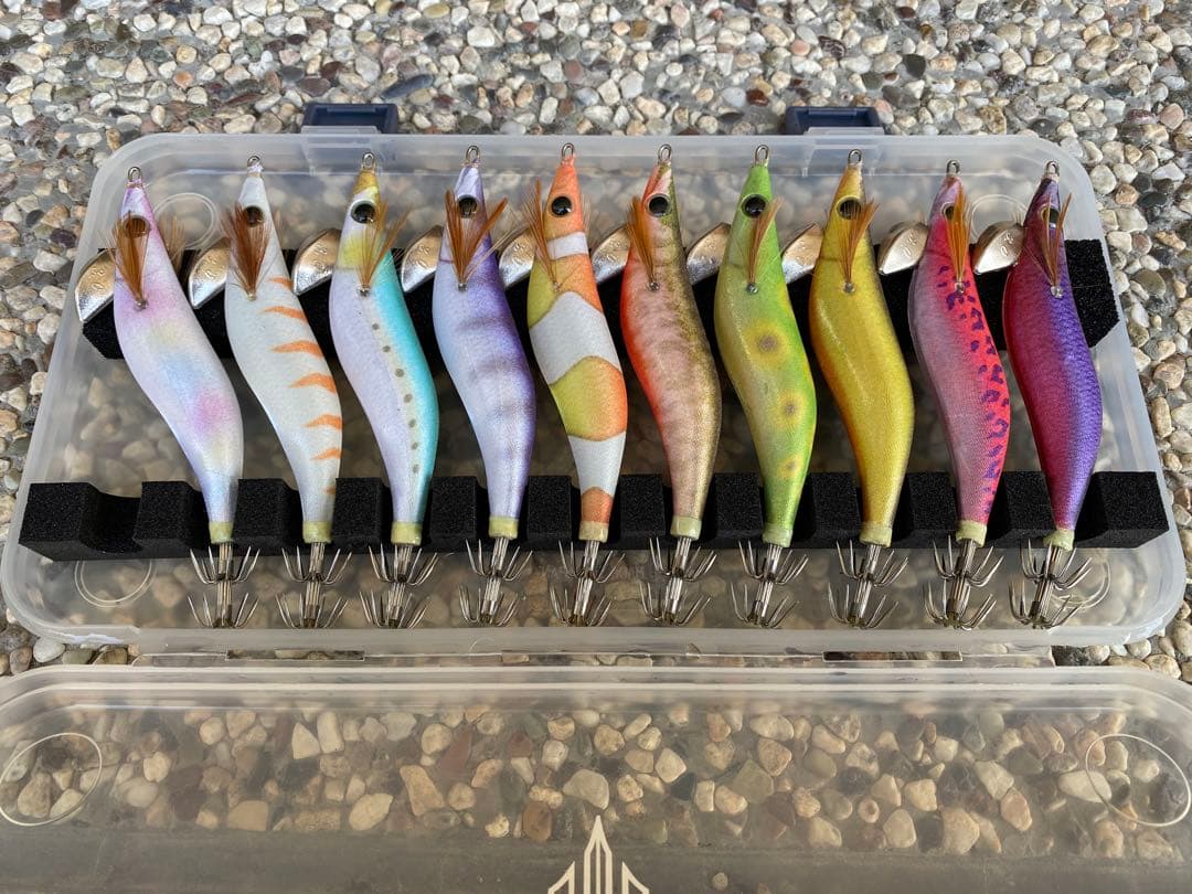 【未使用品】限定品　エギ 10個セット 透明ケース付き　エギ王Q 限定