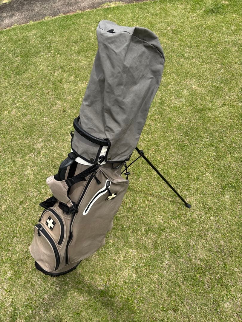 木の庄帆布 スタンド式グレーキャディバッグ