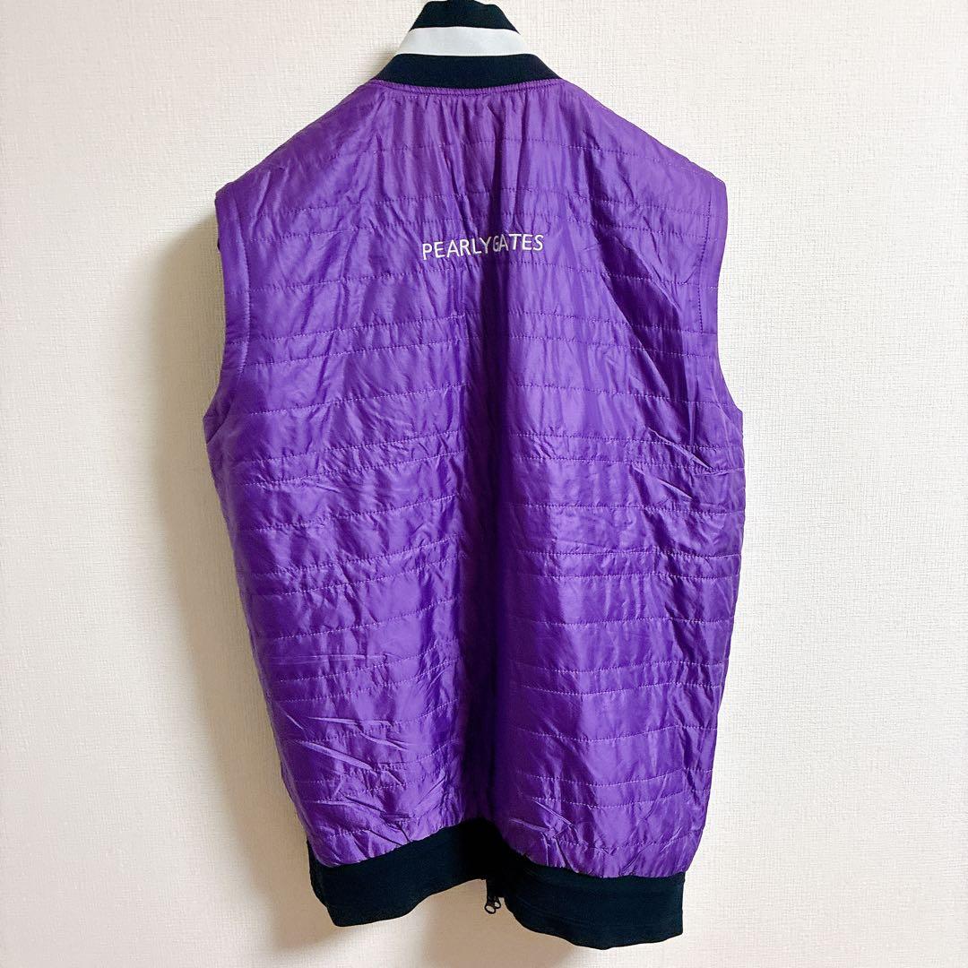 パーリーゲイツ　中綿入り　リバーシブル　ベスト　　エンブレムワッペン　ブルゾン
