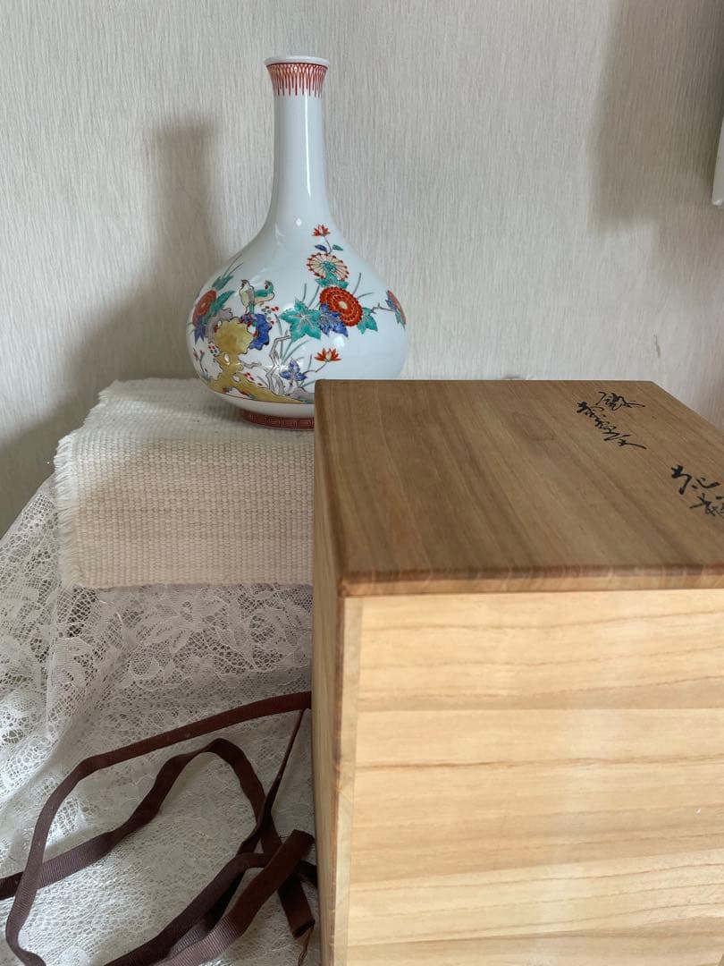 SALEお値下！◆13代酒井田柿右衛門◆花瓶◆美品◆華麗！