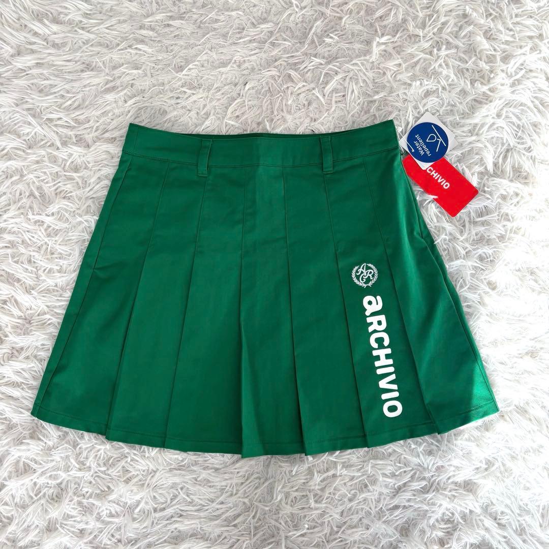 2025年モデル アルチビオ スカート 緑 プリーツ ゴルフ ショート