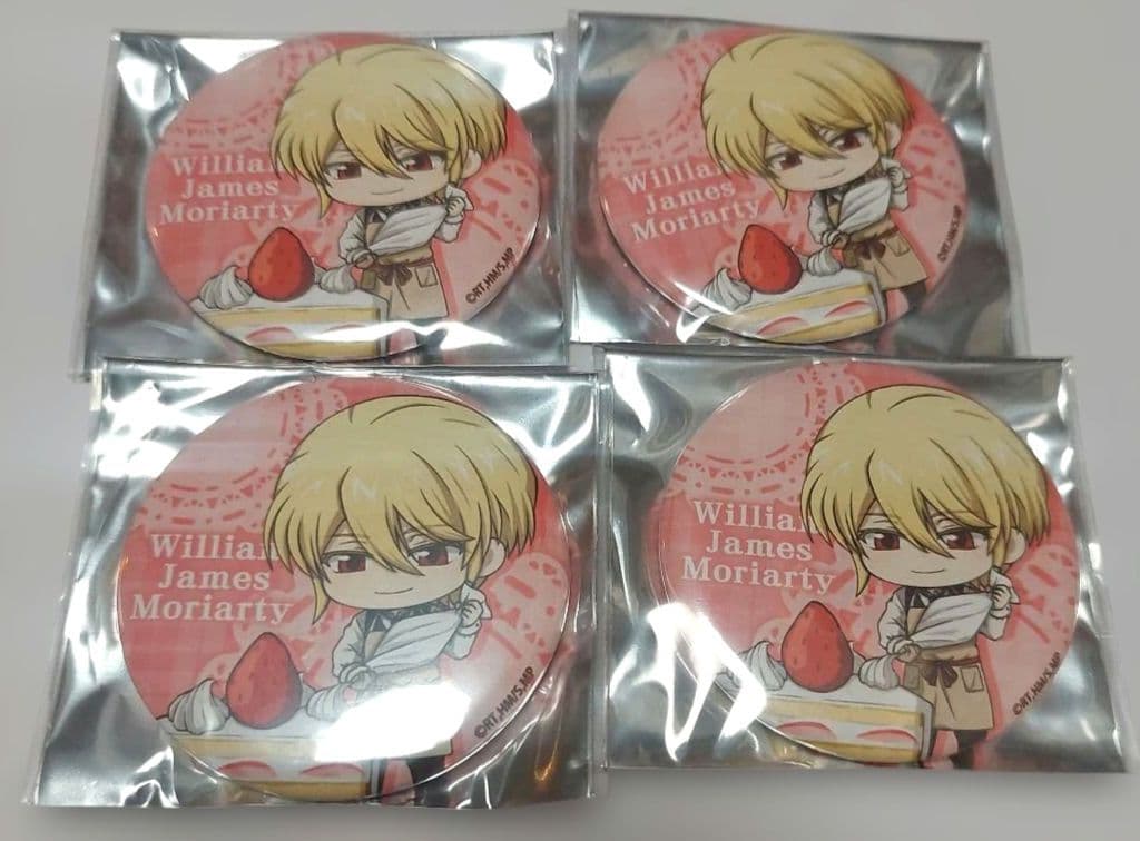 憂国のモリアーティ ウィリアム セガコラボカフェ デフォルメ缶バッジ　4点