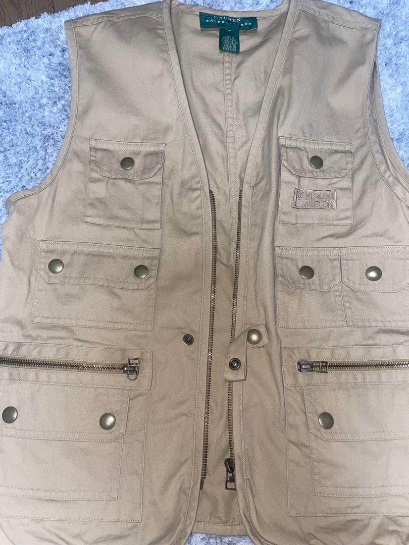 希少‼️Lauren Ralph Lauren フィッシングベスト S ベージュ