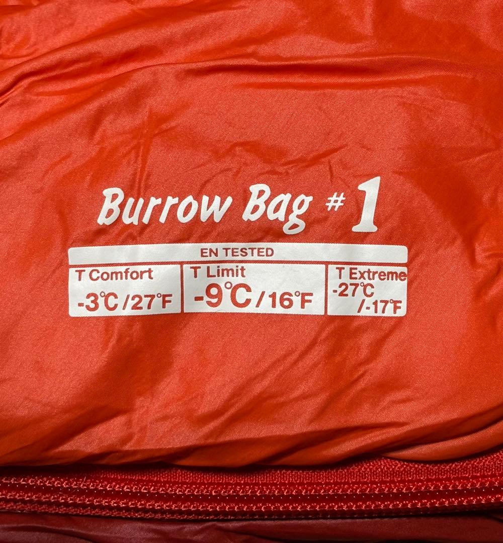 モンベル mont-bell バロウバッグ #1 シュラフ 寝袋