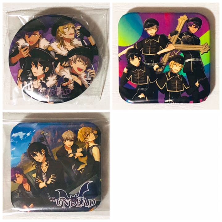 あんスタ【UNDEAD】特典★スクエア★缶バッジ★3点セット